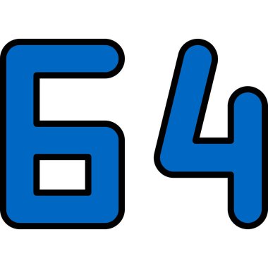 Beyaz arkaplanda altı numaralı vektör illüstrasyonu