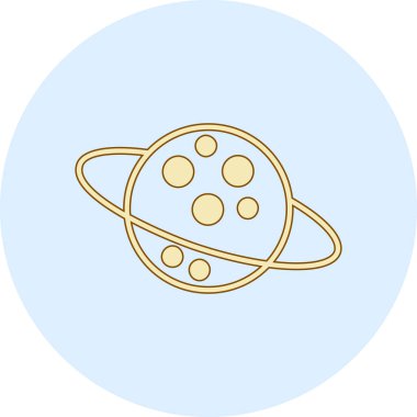 Gezegen vektör simgesi. Basit resimleme