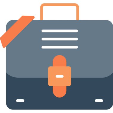 iş çantası düz vektör simgesi