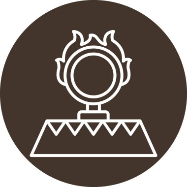 Bir ateş simgesinin vektör illüstrasyonu