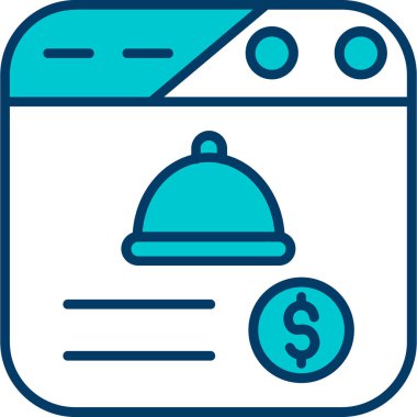 Banka. Web simgesi basit illüstrasyon