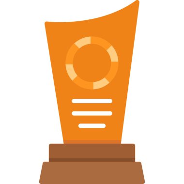 Ödül kupası sahibi düz stil simgesi