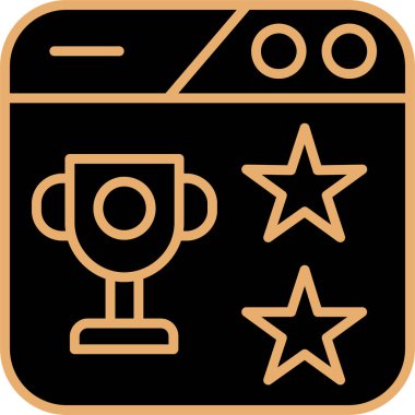 ödül kupası simgesi modaya uygun izole edilmiş arkaplan