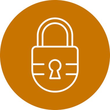 Kilit. Web simgesi basit illüstrasyon