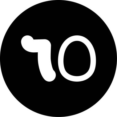 Beyaz arkaplan vektöründe sekiz numara