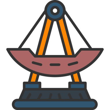 inşaat vinci vektör simgesi