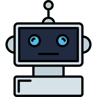 Robot simgesi, vektör çizimi