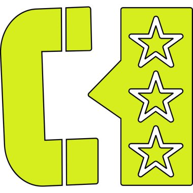 Beyaz arkaplanda sözcük yıldızları