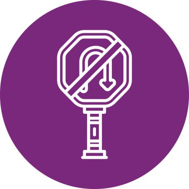 Bir dur simgesinin vektör illüstrasyonu