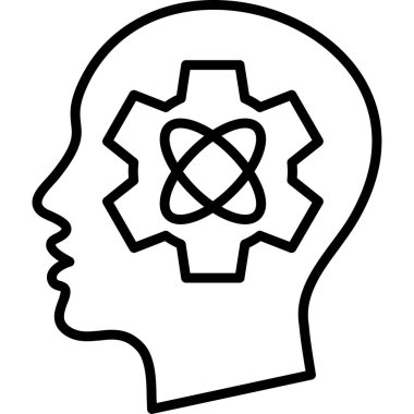 Beyin. Web simgesi basit tasarım