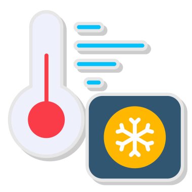 Düşük sıcaklık vektör simgesi