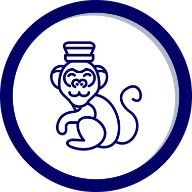 yuvarlak çerçeveli maymun