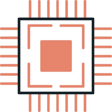 Çip simgesi vektör illüstrasyonu