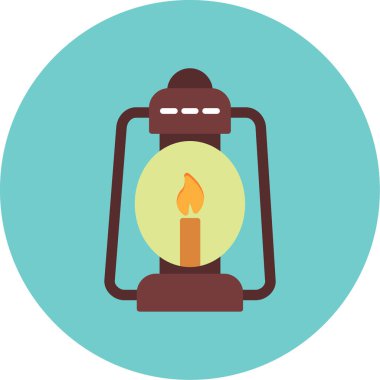 Petrol Lambası web simgesi, vektör illüstrasyonu