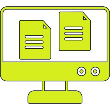 Dosya ve dizin vektör illüstrasyon tasarımlı bilgisayar