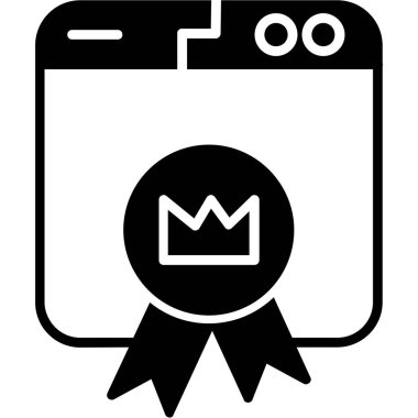 ödül rozeti simgesi vektör illüstrasyonu beyaz arkaplanda izole.