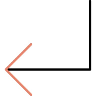 ok düz vektör simgesi