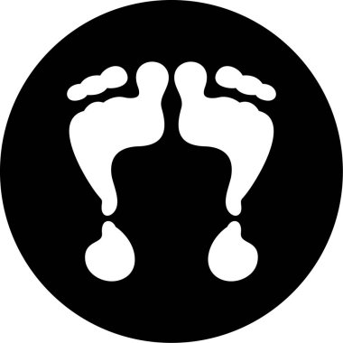 ayak ikonu vektör illüstrasyonu