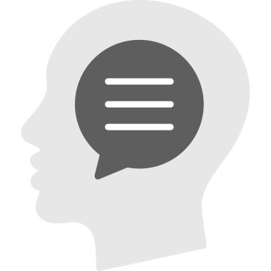 Kafa profil vektör simgesi