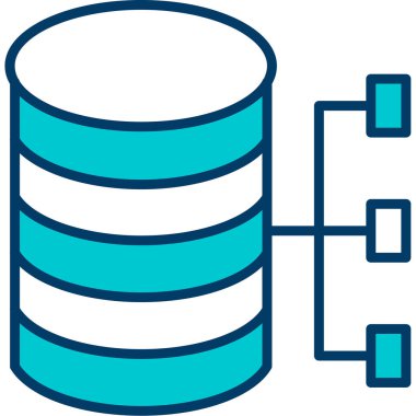 veri depolama veritabanı simgesi doldurulmuş özet biçimi