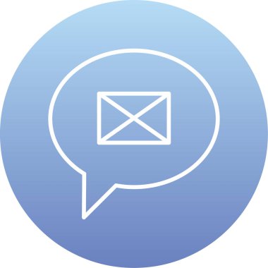 e- posta iletisi simgesi ana hat biçiminde