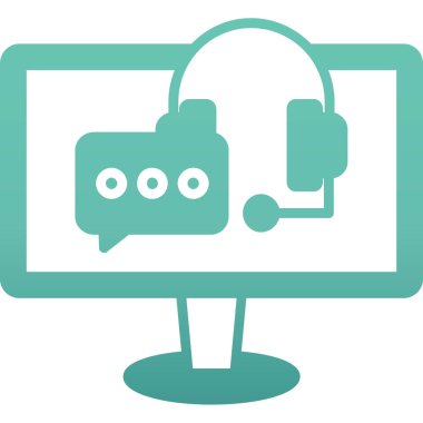 Çağrı merkezi renkli vektör simgesi