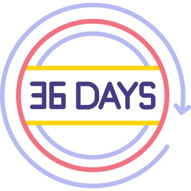 Vektör olarak 35 tarih simgesi. logotype