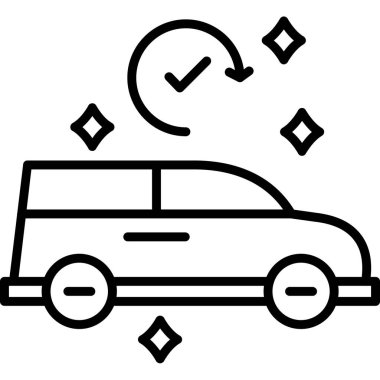 Araba simgesi, basit vektör çizim