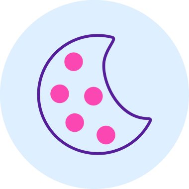 Ay simgesi, basit illüstrasyon tasarımı