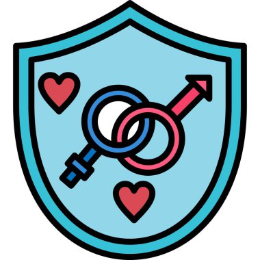 cinsiyet aşk simgesi vektör illüstrasyonu