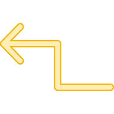 Beyaz arkaplanda sol ok simgesi izole edildi. Düz stil. vektör illüstrasyonu