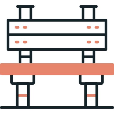 Masa. Web simgesi basit illüstrasyon