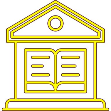 okul binası izole simge vektör çizim tasarım