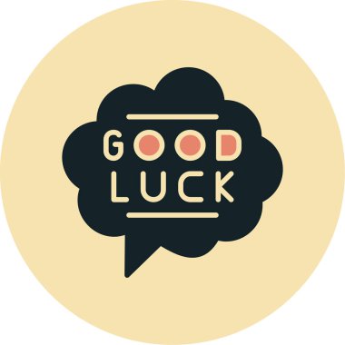 İyi şanslar ikon vektör illüstrasyonu