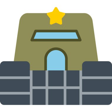 Araç garajı simgesi dosya ana hatları biçiminde