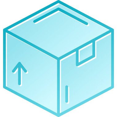 Kutusu simgesi. Basit örnek kutusu vektör simgesi web için