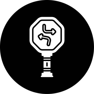 Yol simgesi şablonunun illüstrasyon vektörü grafiği