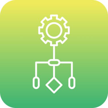 Modern b 'nin vektör illüstrasyonu vites simgesinden yoksun