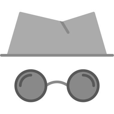 Gözlük, web simgesi. Beyaz arkaplanda izole edilmiş vektör illüstrasyonu