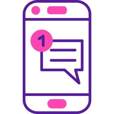 Sohbet simgesi vektör illüstrasyonu