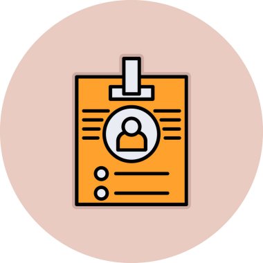 ID kart simgesi vektör illüstrasyonu