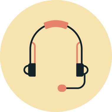 Kulaklık. Web simgesi basit illüstrasyon