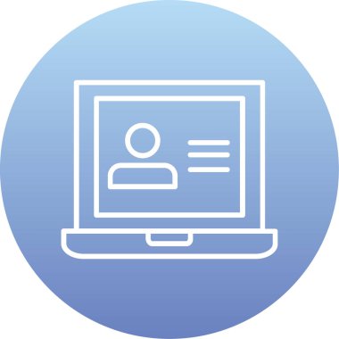 Dizüstü bilgisayar simgesi, vektör illüstrasyon tasarımı