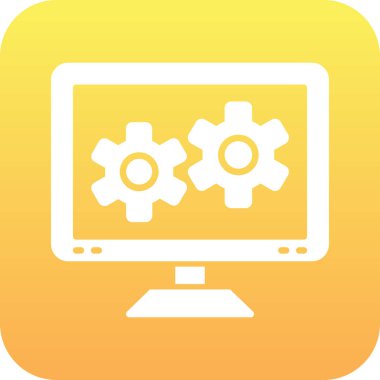 Bilgisayar Ayarları. Basit illüstrasyon