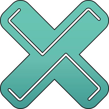 çapraz simge vektör illüstrasyonu