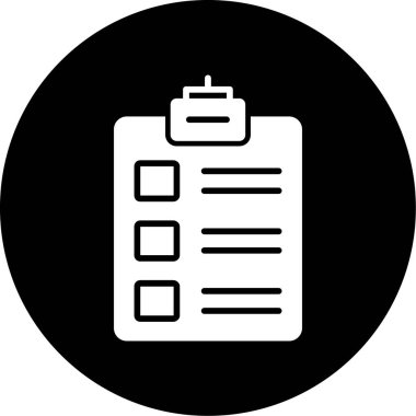 kontrol listesi simgesi, vektör illüstrasyonu