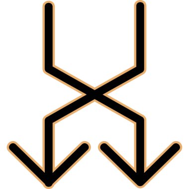 dış hat vektör simgesini yukarı doğru yönlendirir