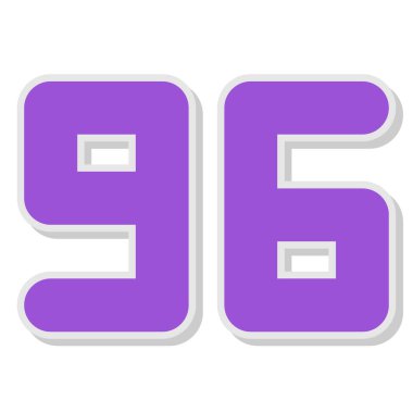 Beyaz arka planda 8 numara. vektör illüstrasyonu.