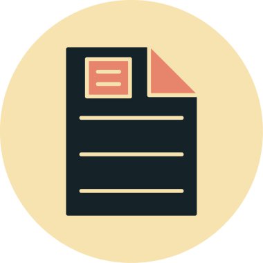 Dosya. Web simgesi basit illüstrasyon