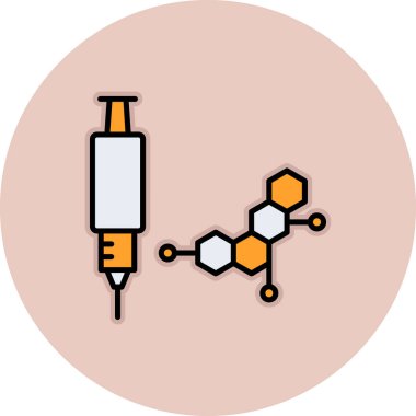 Bir şırınga simgesinin vektör çizimi